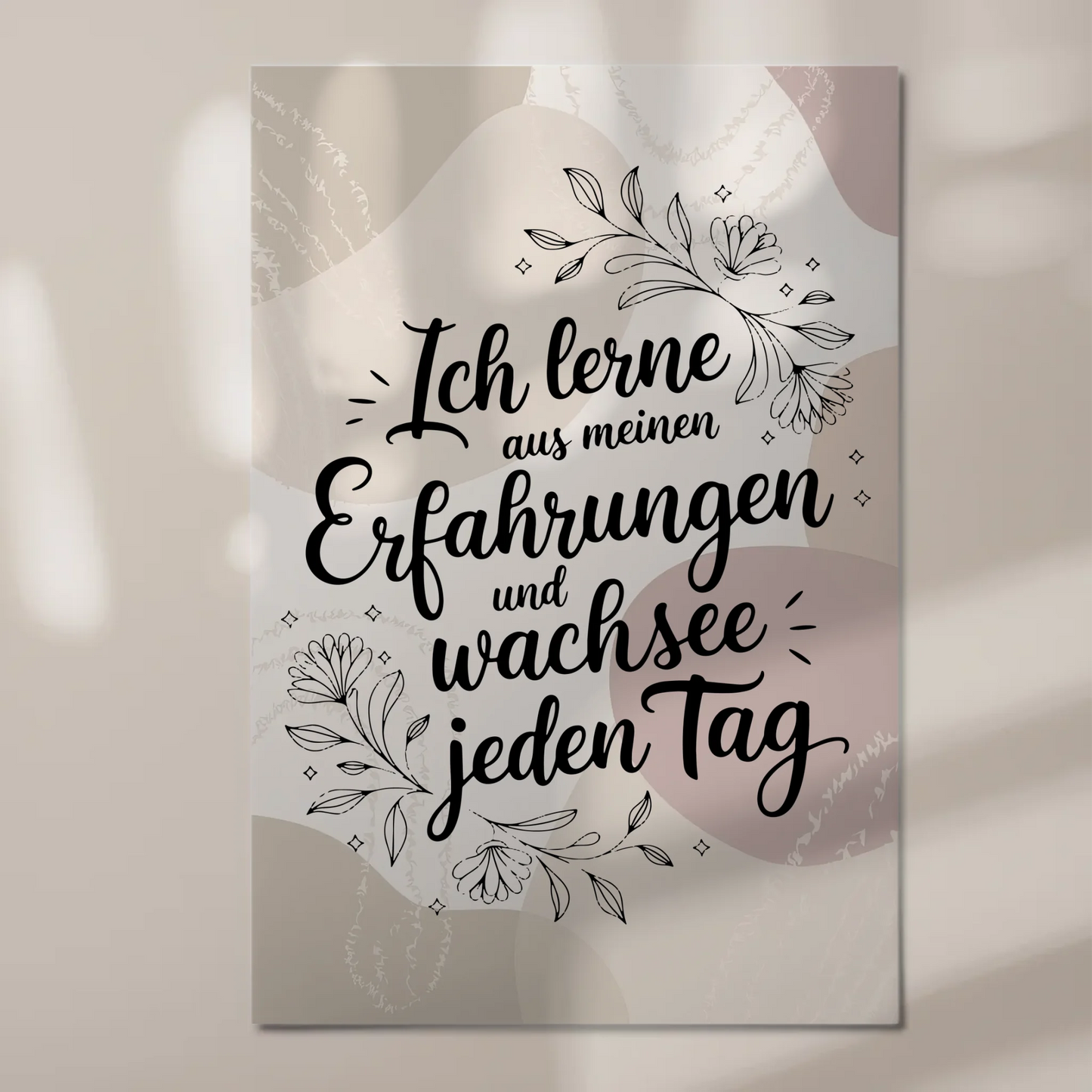 Affirmation Magnet Poster Spruch Ich lerne und wachse