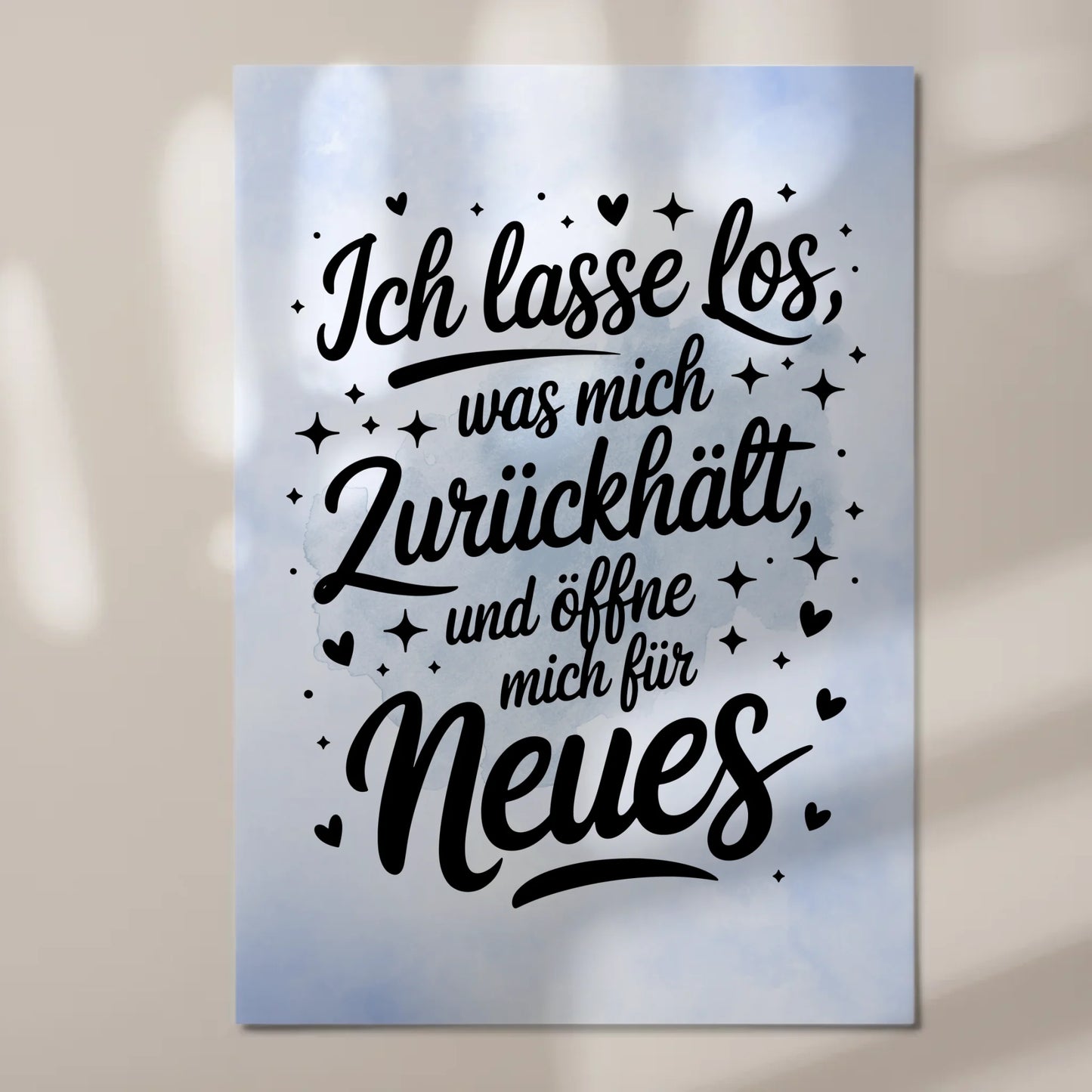 Magnetisches Wandbild Spruch Affirmation Ich lasse los