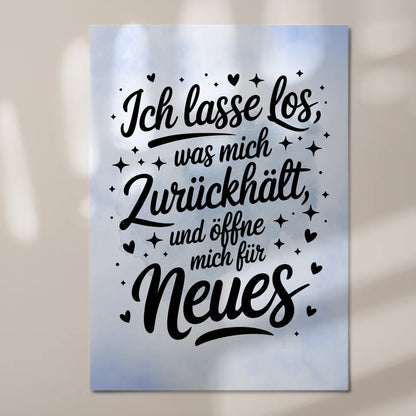 Magnetisches Wandbild Spruch Affirmation Ich lasse los