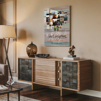 Personalisiertes Acrylglas Bild Liebe Fotocollage Seni Seviyorum