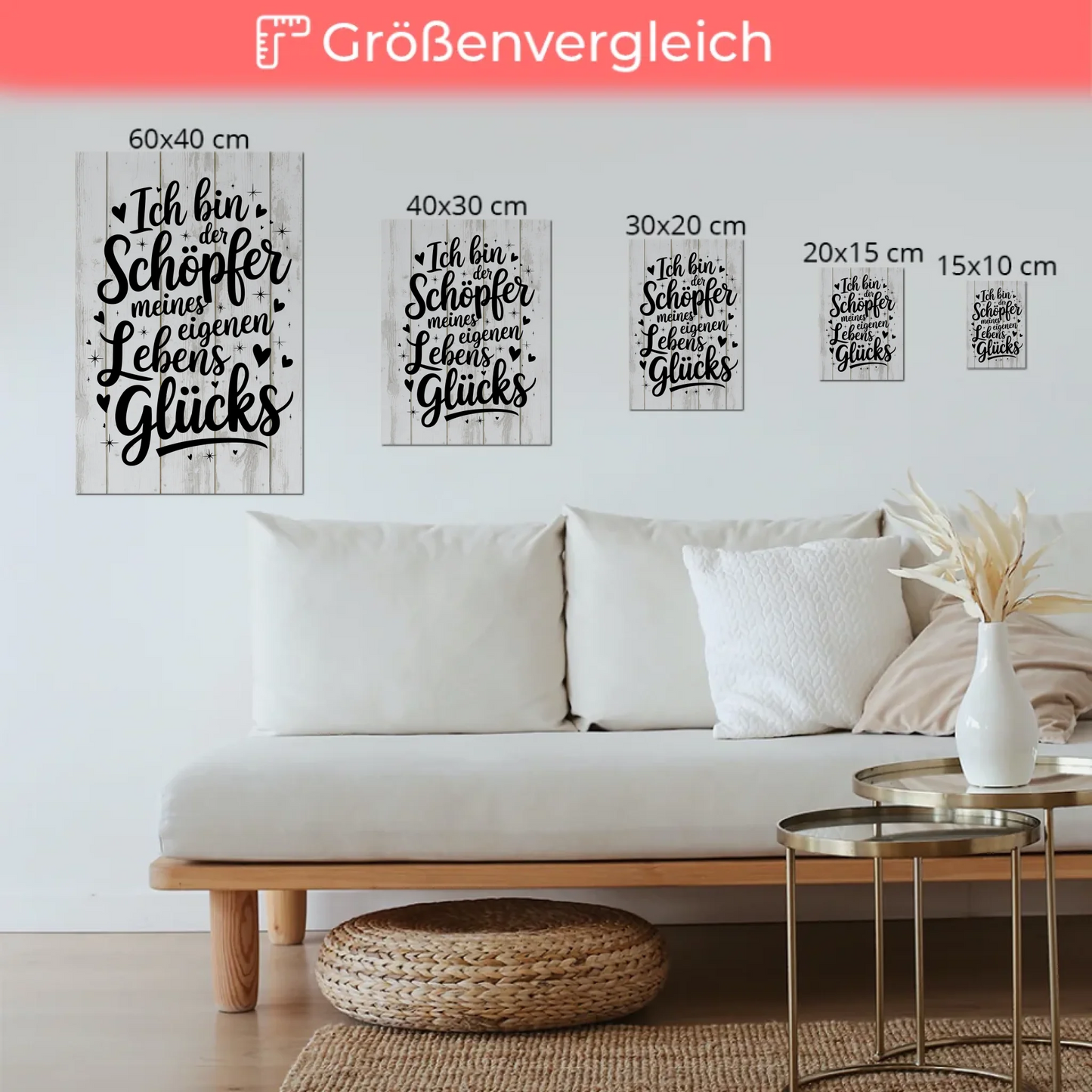 Affirmation Magnet Poster Spruch Ich bin der Schöpfer