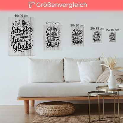 Affirmation Magnet Poster Spruch Ich bin der Schöpfer
