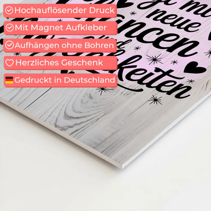 Affirmation Magnet Wandbild Positiv Spruch Neue Chancen