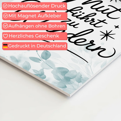 Magnetisches Sprüche Poster Affirmation Mut Wunder