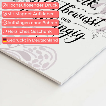 Affirmation Magnet Poster Ich bin stark selbstbewusst