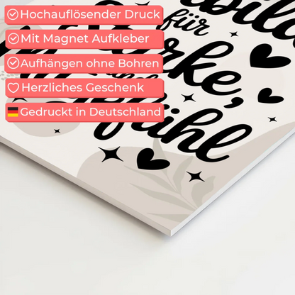 Magnetisches Wandbild Spruch Affirmation Vorbild Liebe