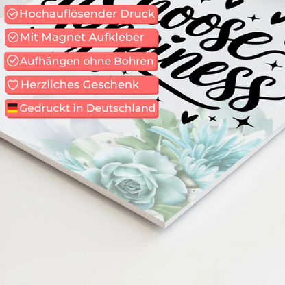 Magnet Poster Spruch Choose Happiness Geschenkideen
