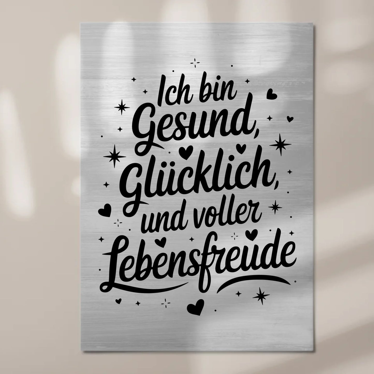 Affirmation Magnet Poster Spruch Ich bin gesund glücklich