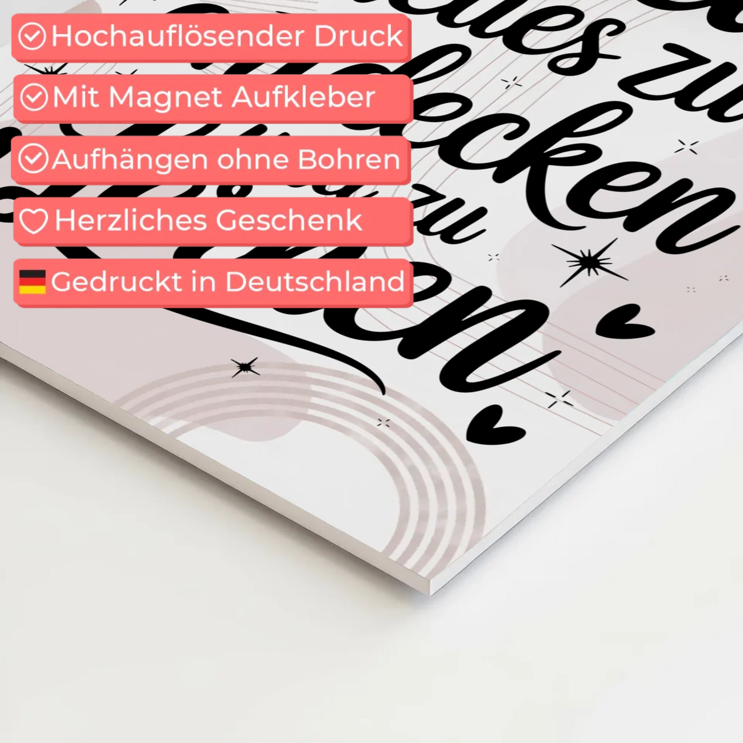 Spruch Affirmation Magnet Wandbild Positiv Neues Lernen Fotoboard