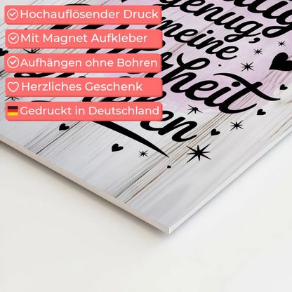 Affirmation Magnet Poster - Ich bin mutig, positiv leben