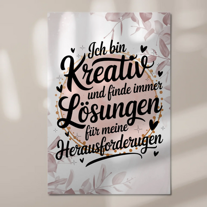 Magnet Poster mit Spruch Affirmation Positiv Kreativ