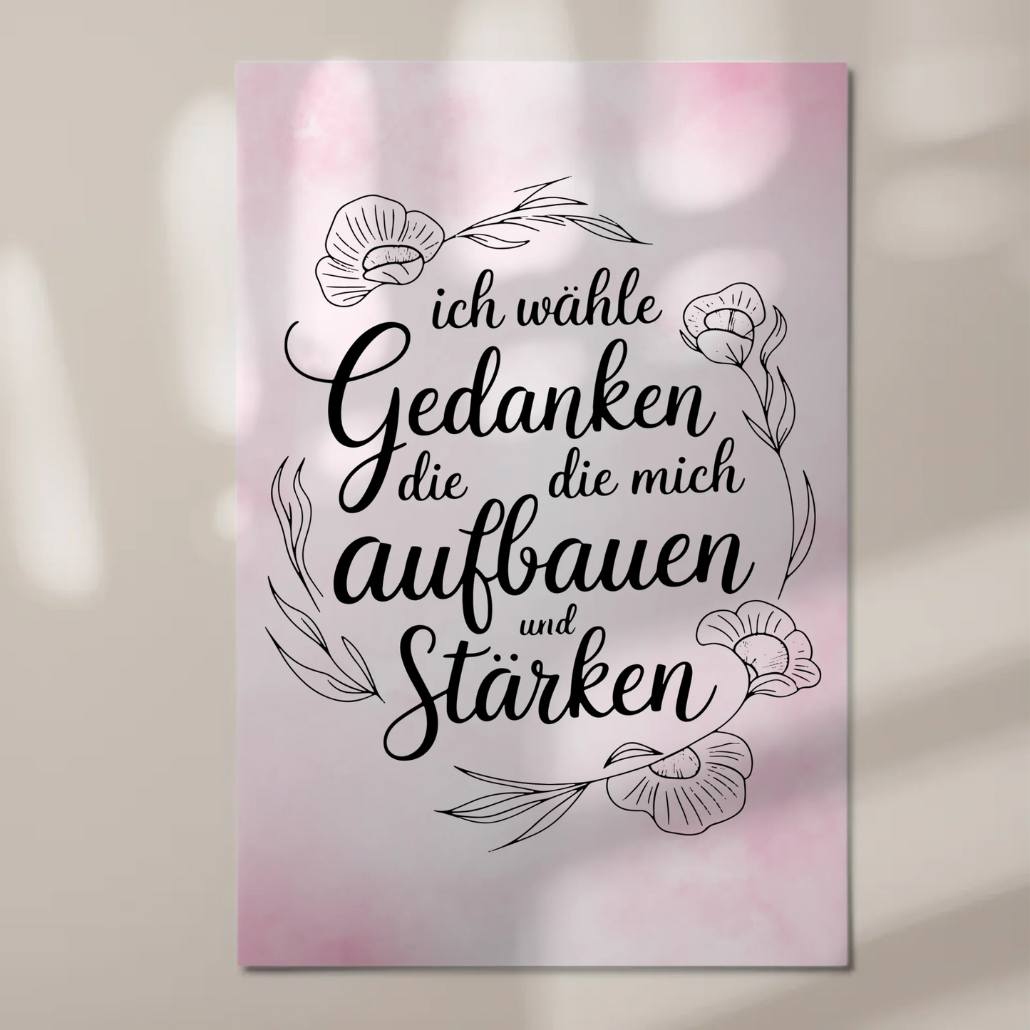 Magnetisches Wandbild Spruch Affirmation Gedanken stärken