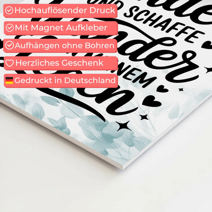 Affirmation Magnet Poster: Ich bin ein Wunder, positiv