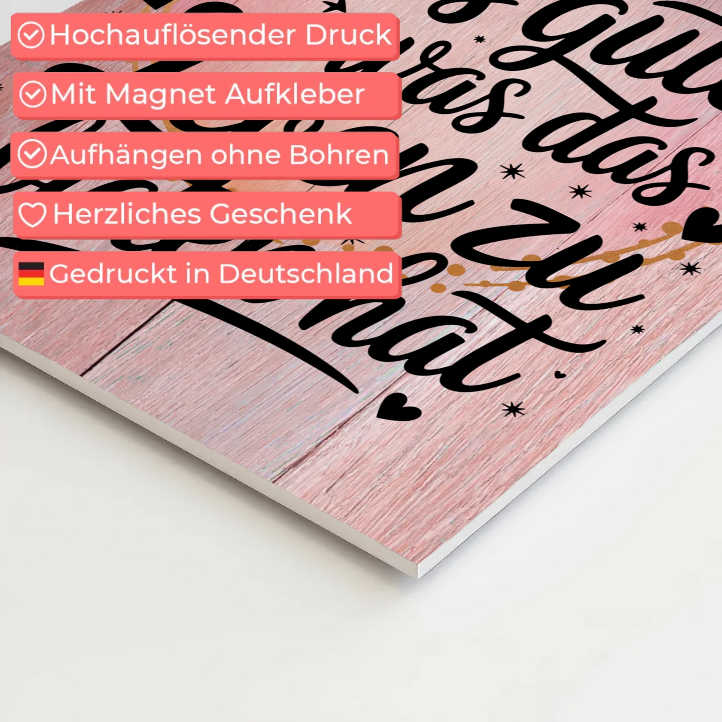 Magnetisches Wandbild Spruch Affirmation Ich verdiene Gutes