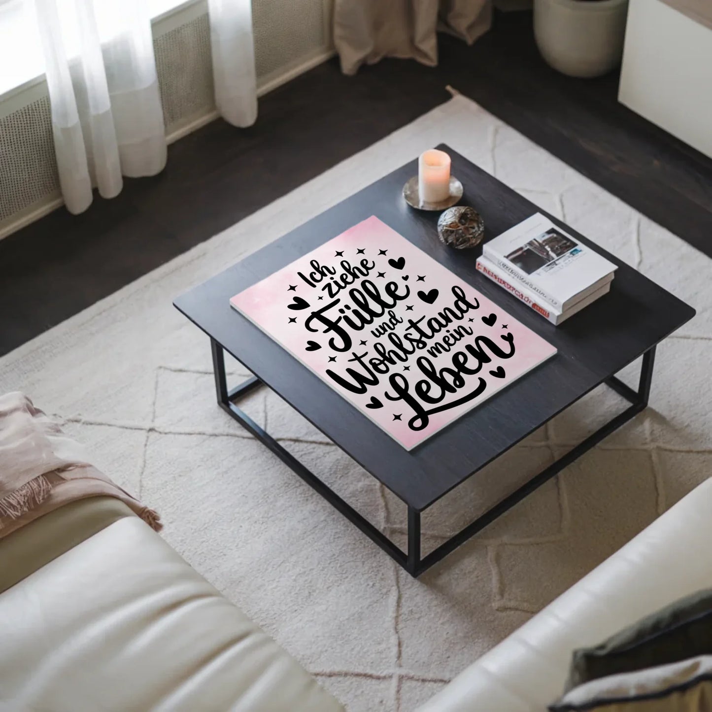 Magnet Poster mit Spruch Affirmation für Fülle und Wohlstand