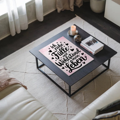 Magnet Poster mit Spruch Affirmation für Fülle und Wohlstand