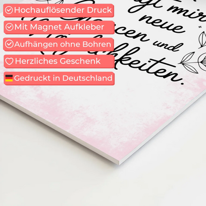 Affirmation Magnet Wandbild Neue Chancen Möglichkeiten