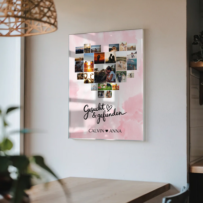 Valentinstag Acrylglas Bild Fotocollage Gesucht Gefunden