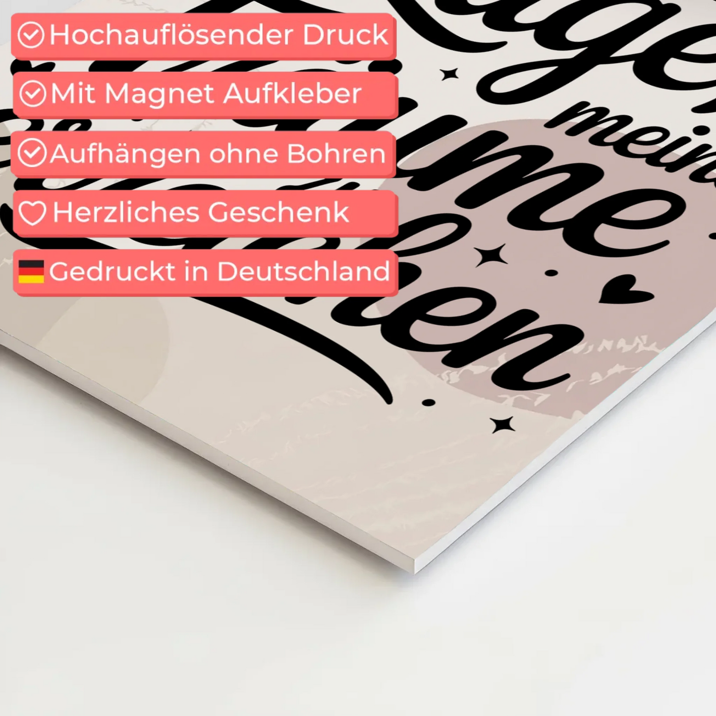 Sprüche Poster Magnetisch Affirmation Träume Erreichen