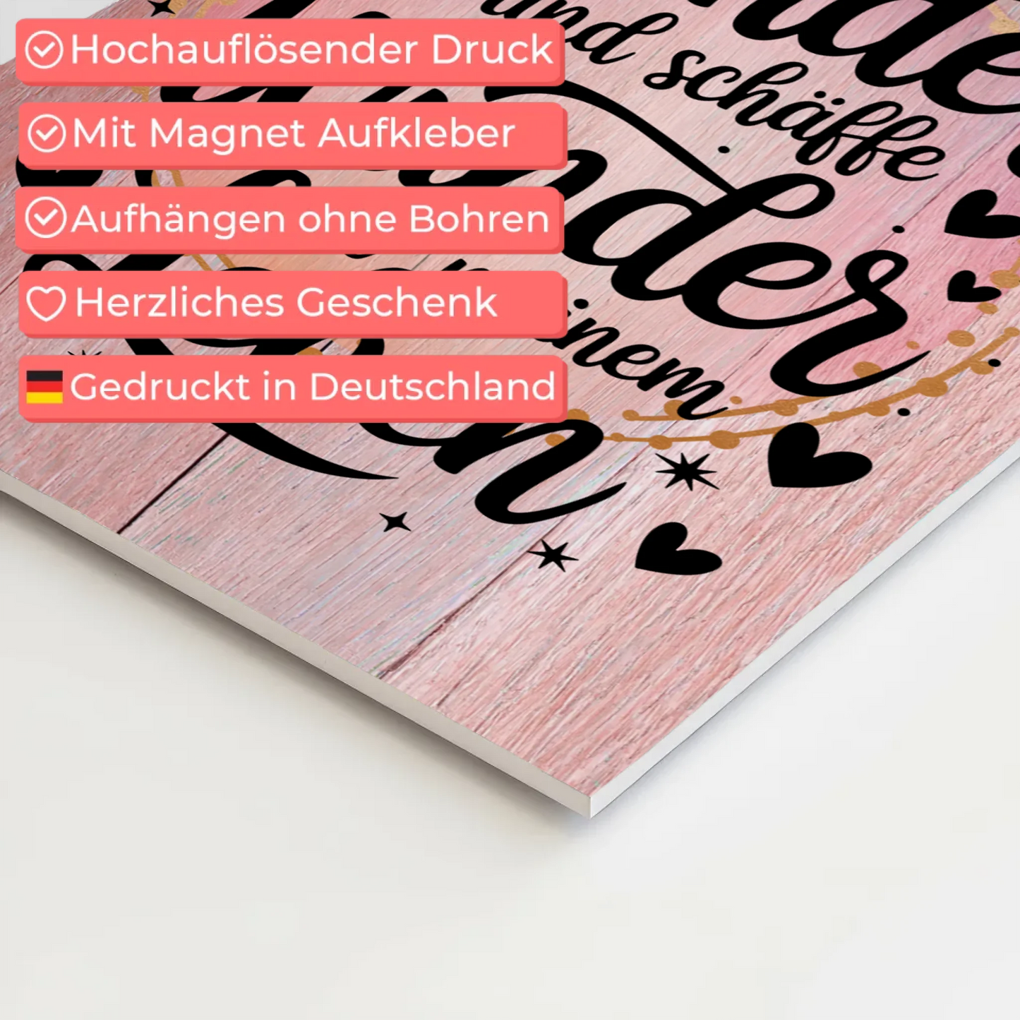Affirmation Magnet Wandbild Ich bin ein Wunder Poster