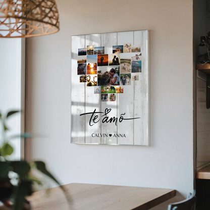 Paar Acrylglas Bild Fotocollage Te Amo Geschenkidee
