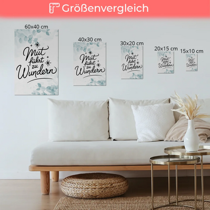 Magnetisches Sprüche Poster Affirmation Mut Wunder