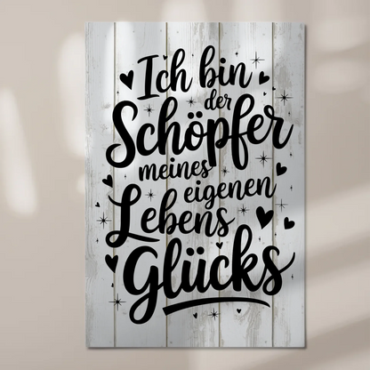 Affirmation Magnet Poster Spruch Ich bin der Schöpfer