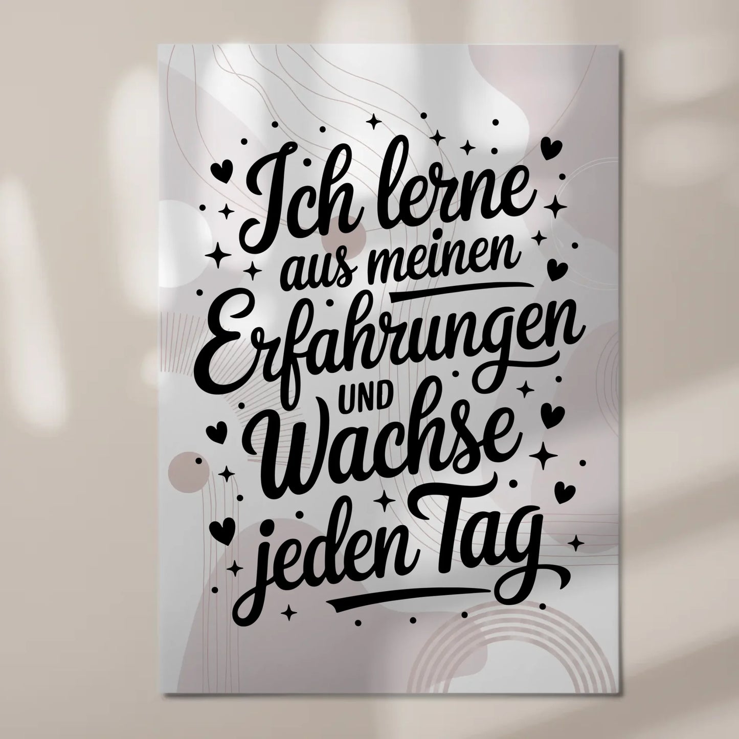 Magnetisches Sprüche Poster Affirmation: Ich lerne und wachse
