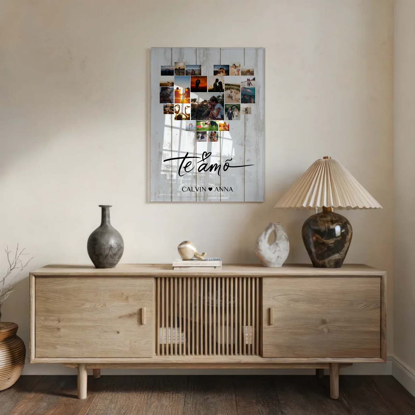 Paar Acrylglas Bild Fotocollage Te Amo Geschenkidee