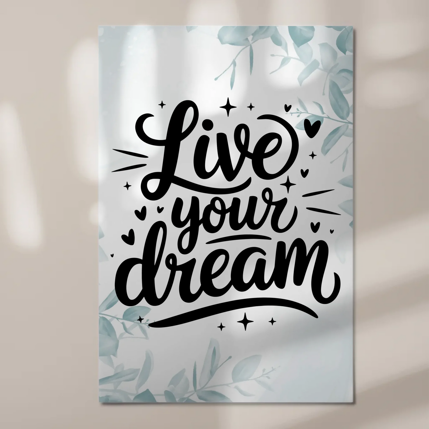 Magnet Poster mit Spruch Live your dream personalisiert