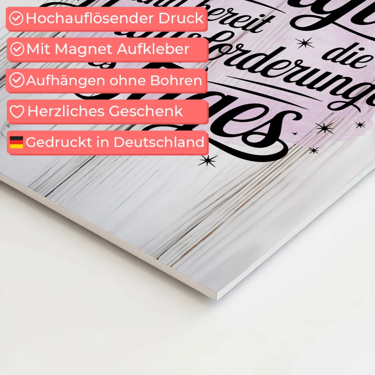 Affirmation Magnet Wandbild Ich bin voller Energie Poster