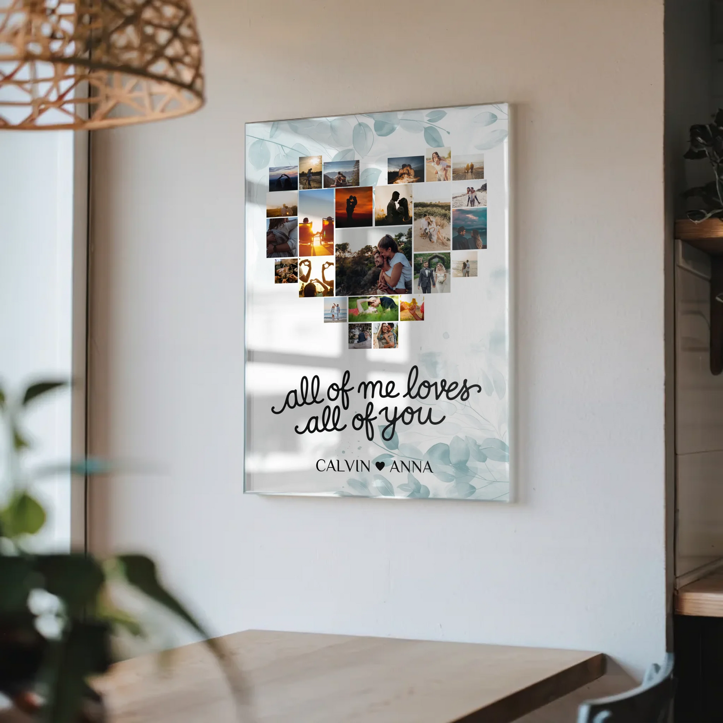 Personalisiertes Acrylglas Bild Fotocollage All Of Me Loves You