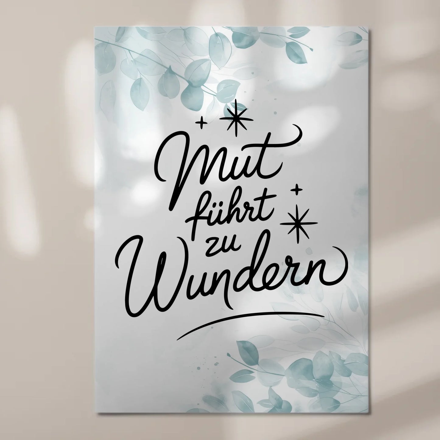 Magnetisches Sprüche Poster Affirmation Mut Wunder