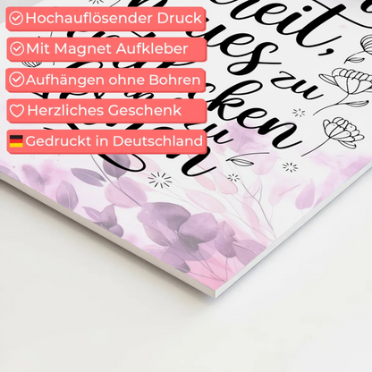 Positives Wandbild Magnet: Spruch Affirmation Ich bin bereit