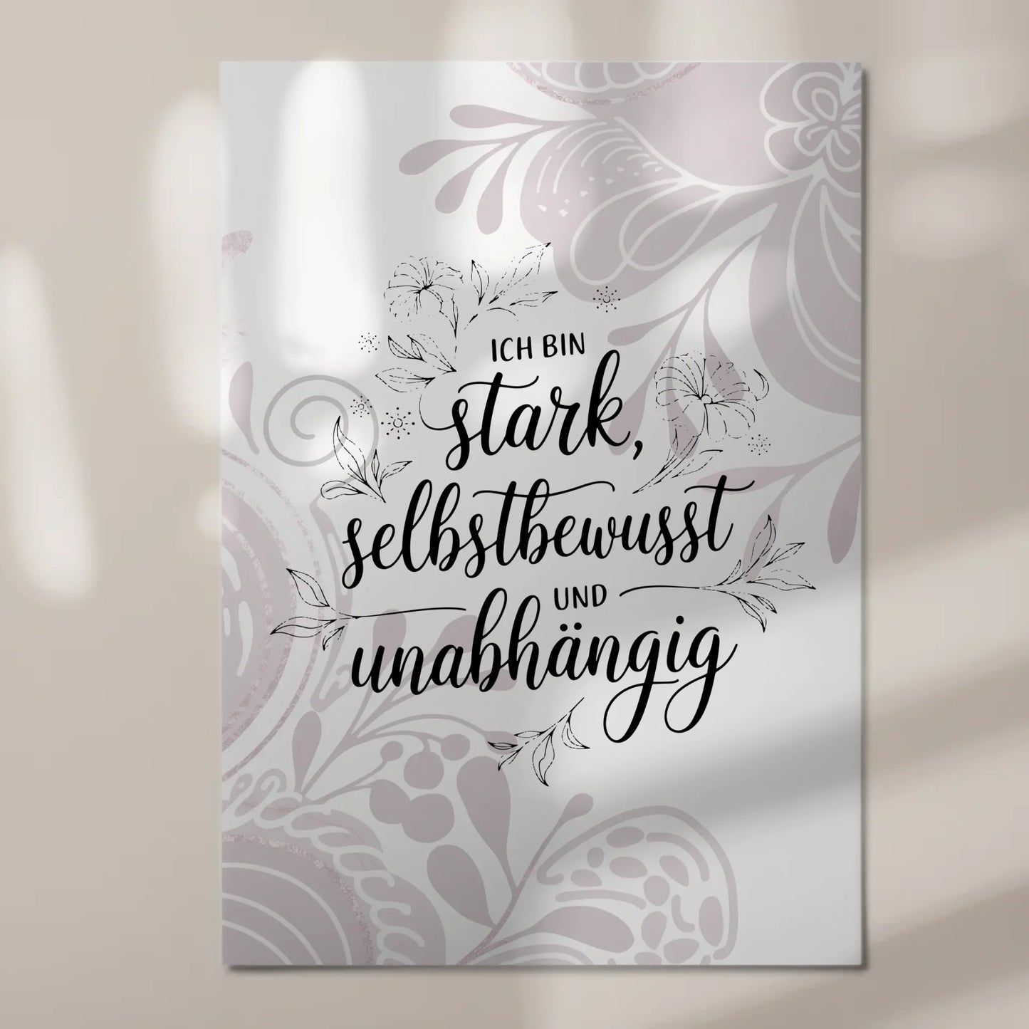 Affirmation Magnet Poster Ich bin stark selbstbewusst