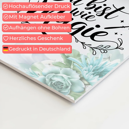 Sprüche Poster Magentisch - Du bist wie Magie Geschenk
