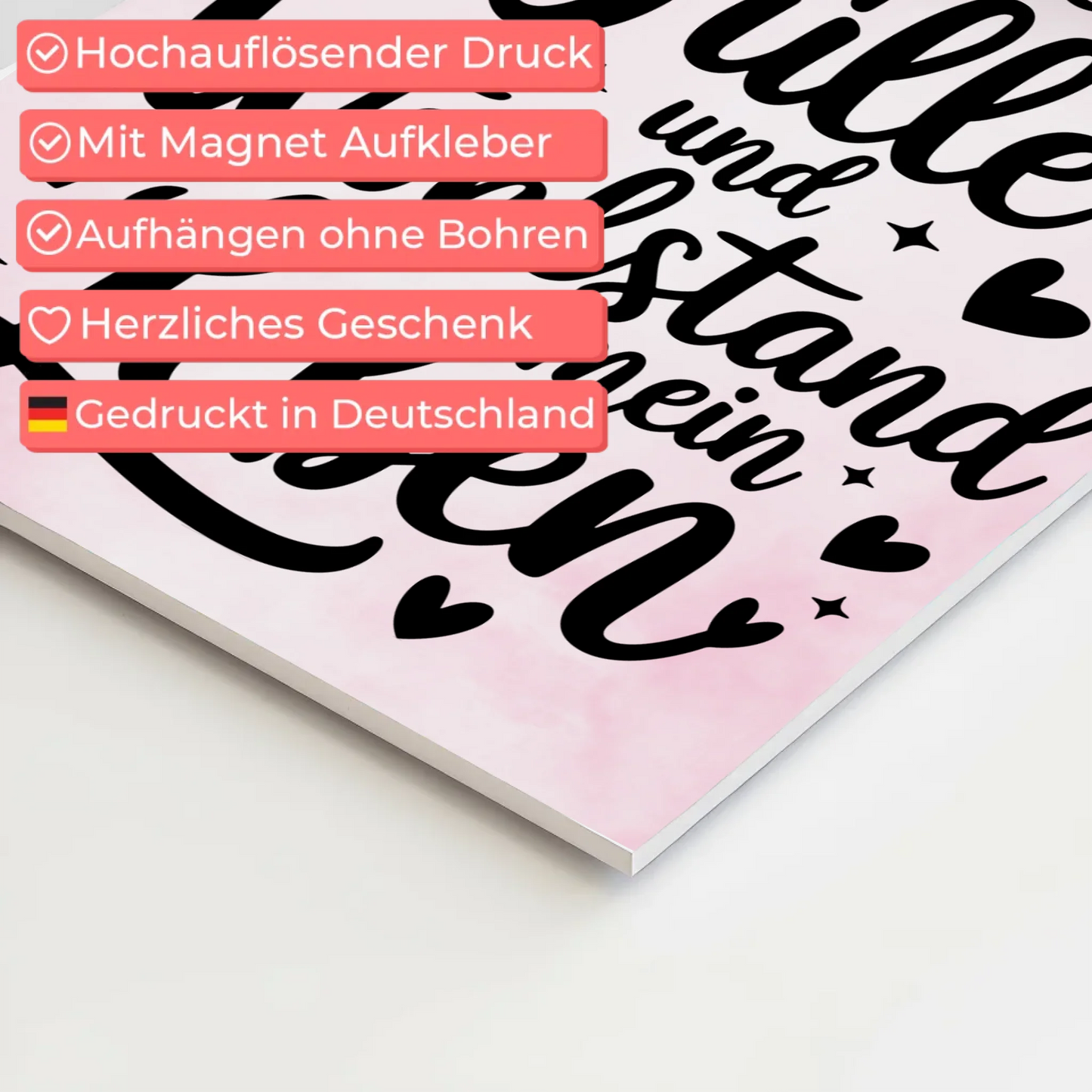 Magnet Poster mit Spruch Affirmation für Fülle und Wohlstand