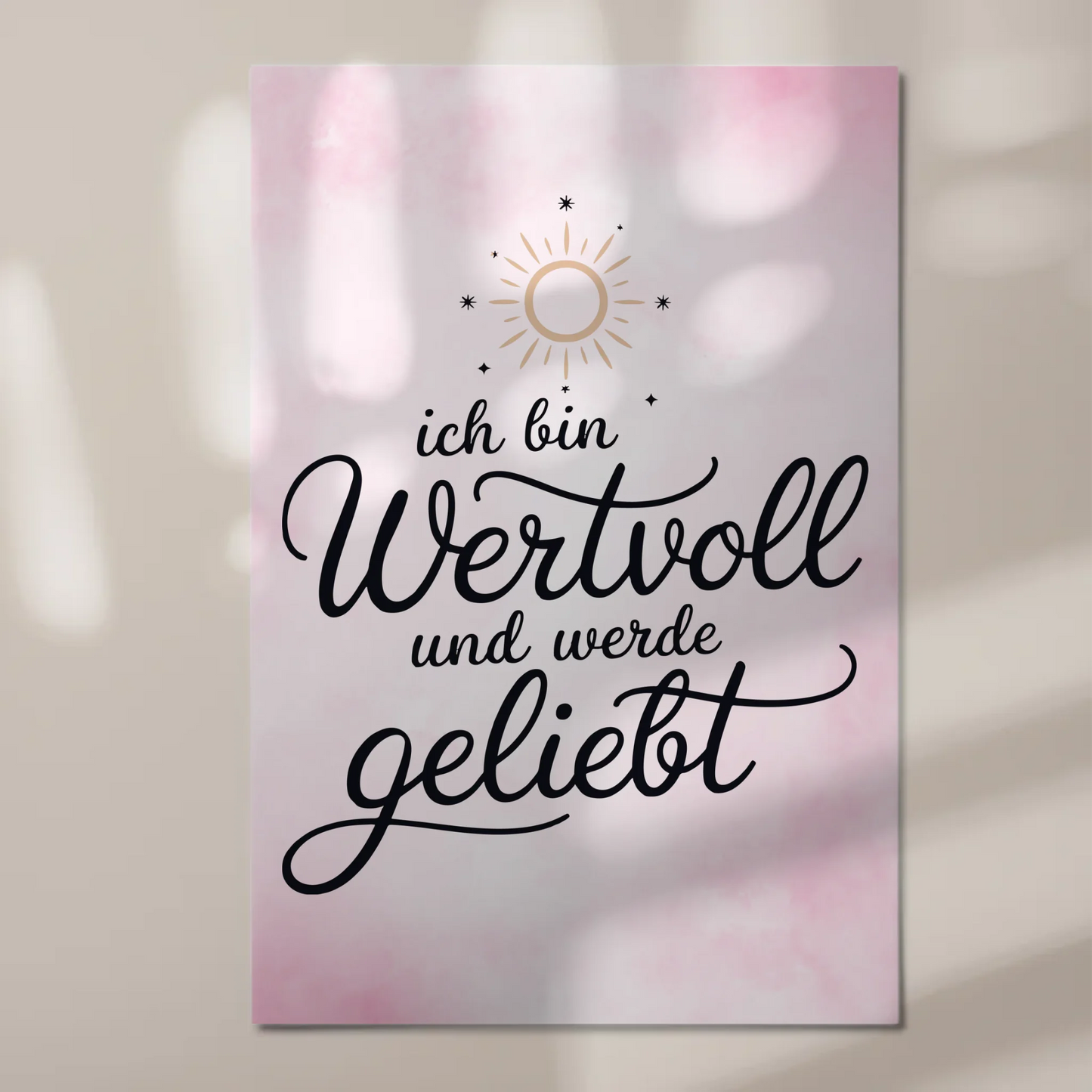 Affirmation Magnet Poster Ich bin wertvoll positiv