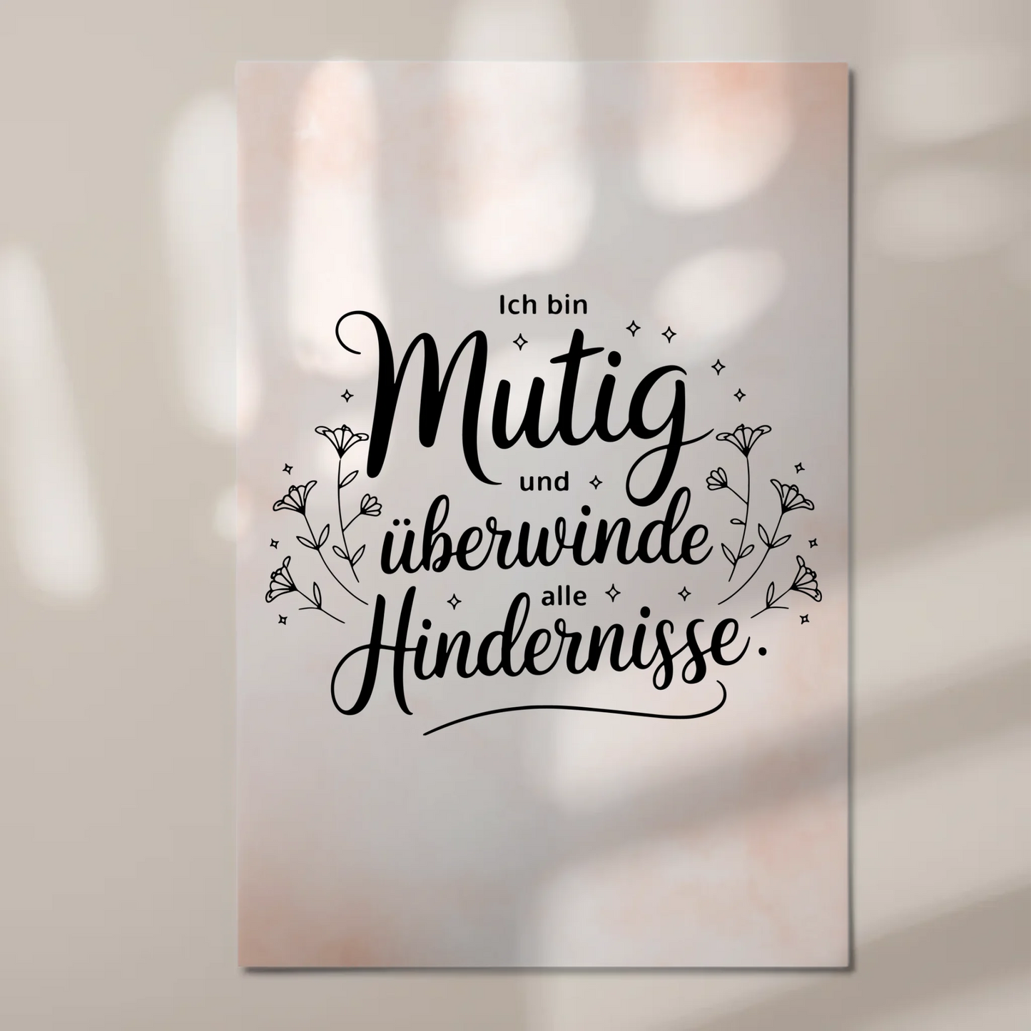 Affirmation Magnet Wandbild Ich bin mutig und stark