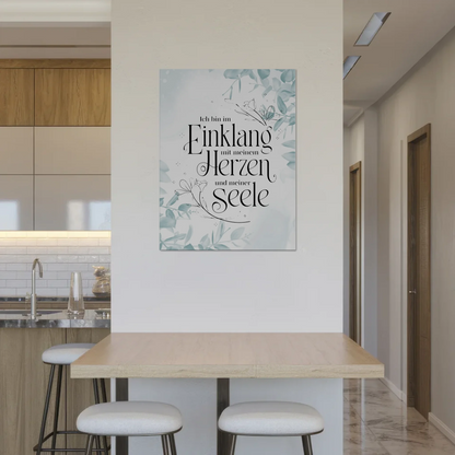 Magnetisches Wandbild Spruch Affirmation Herz Seele Fotoboard