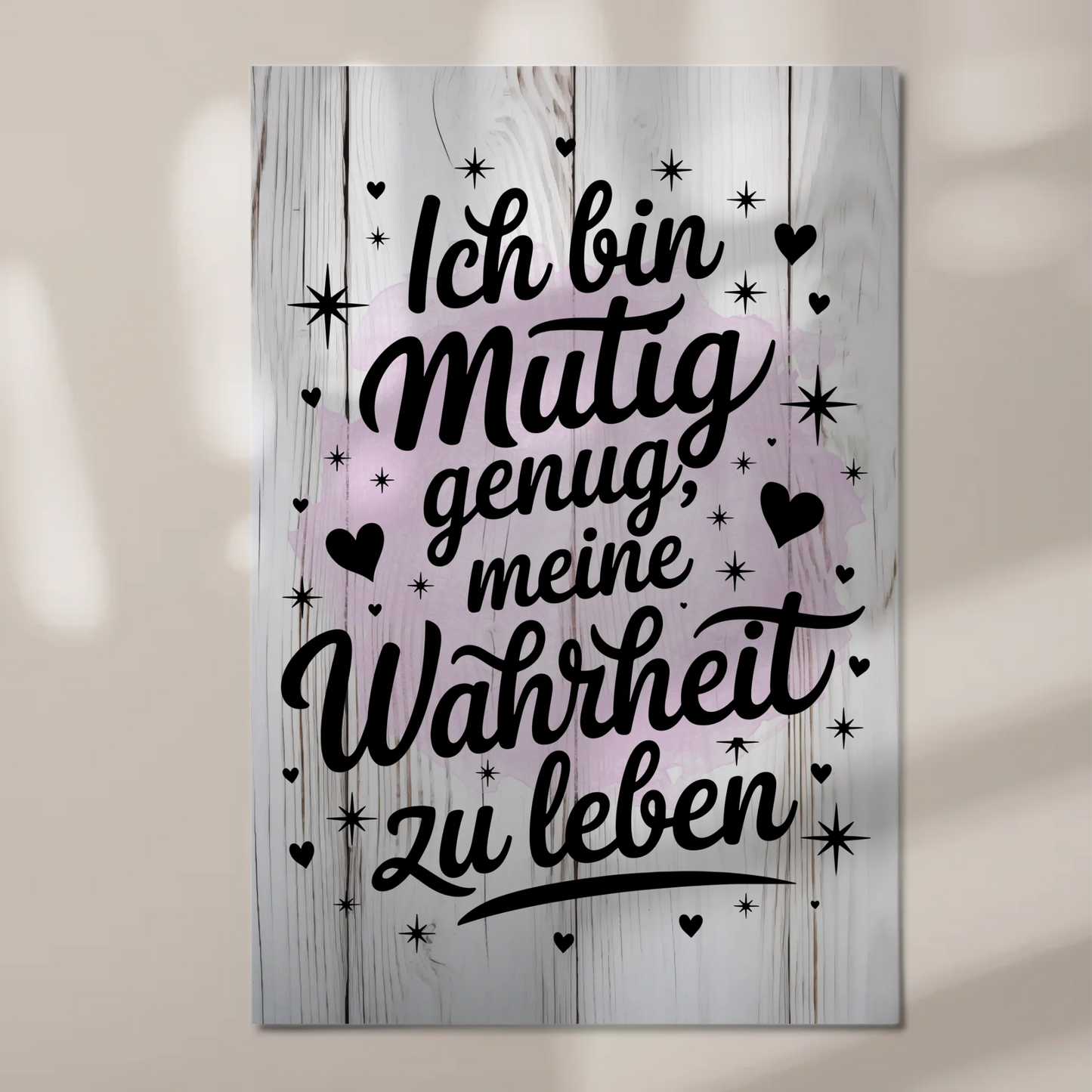 Affirmation Magnet Poster - Ich bin mutig, positiv leben