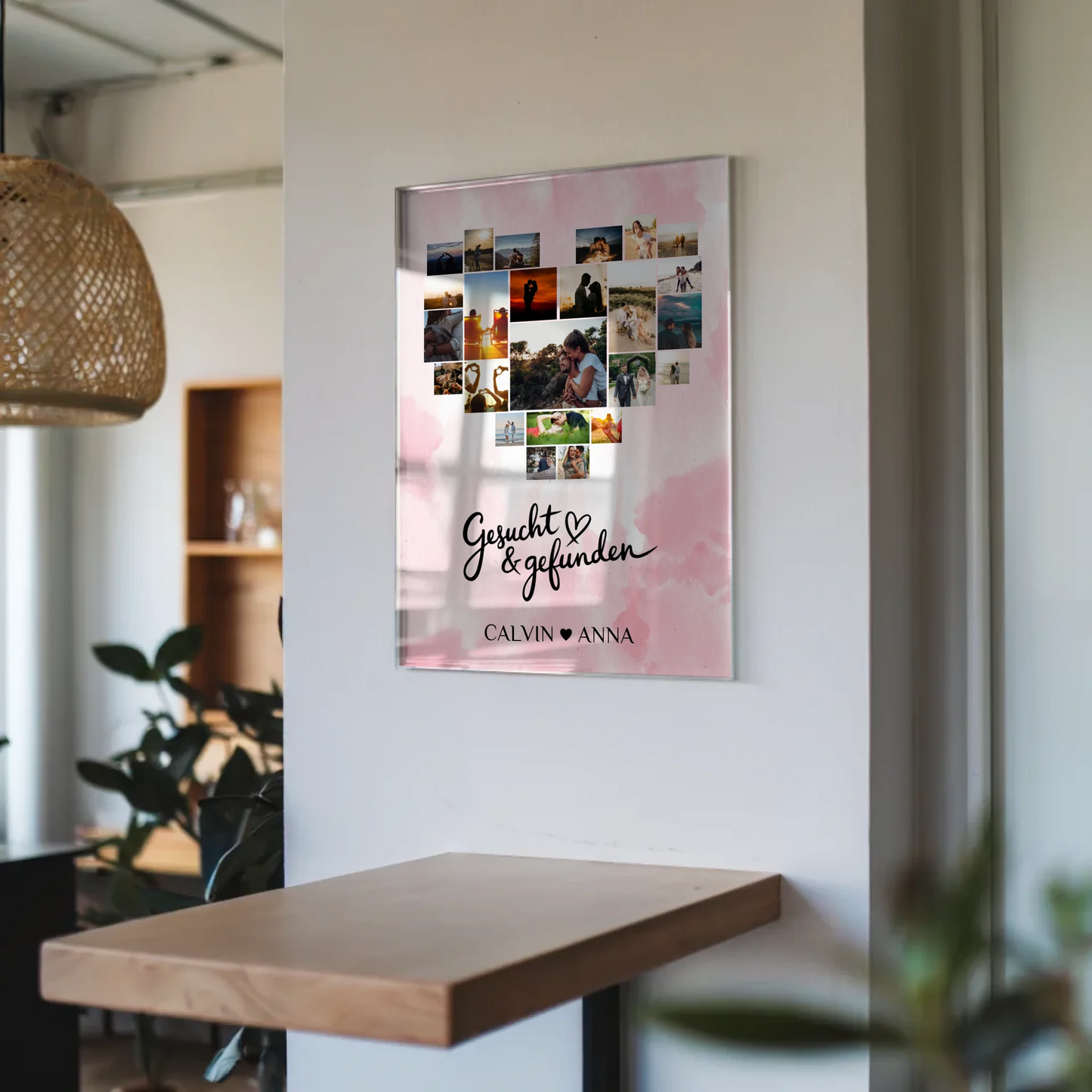 Valentinstag Acrylglas Bild Fotocollage Gesucht Gefunden