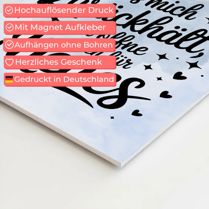 Magnetisches Wandbild Spruch Affirmation Ich lasse los