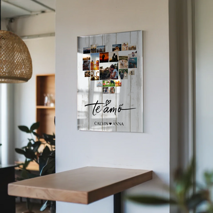 Paar Acrylglas Bild Fotocollage Te Amo Geschenkidee