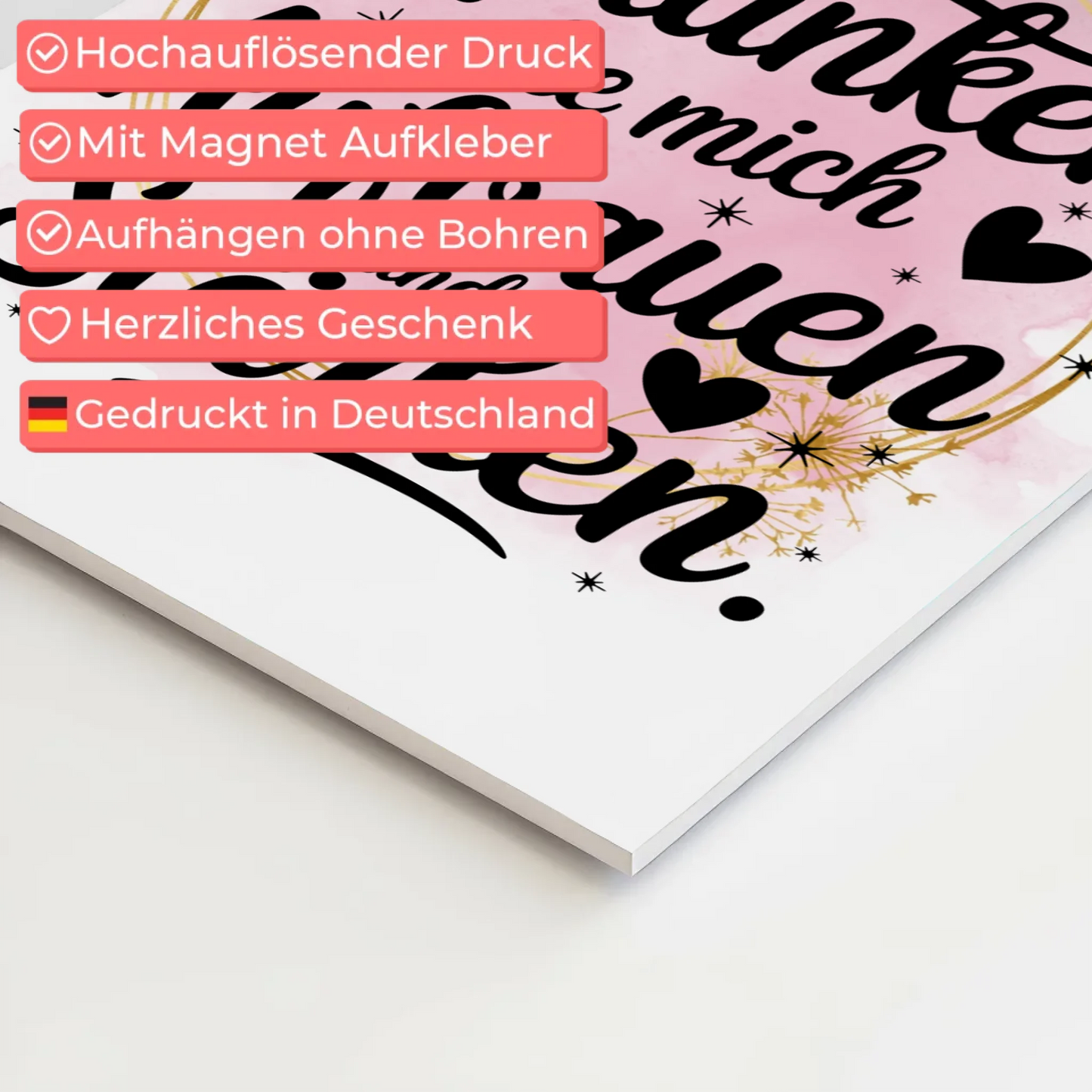 Magnetisches Sprüche Poster: Affirmation für Stärke