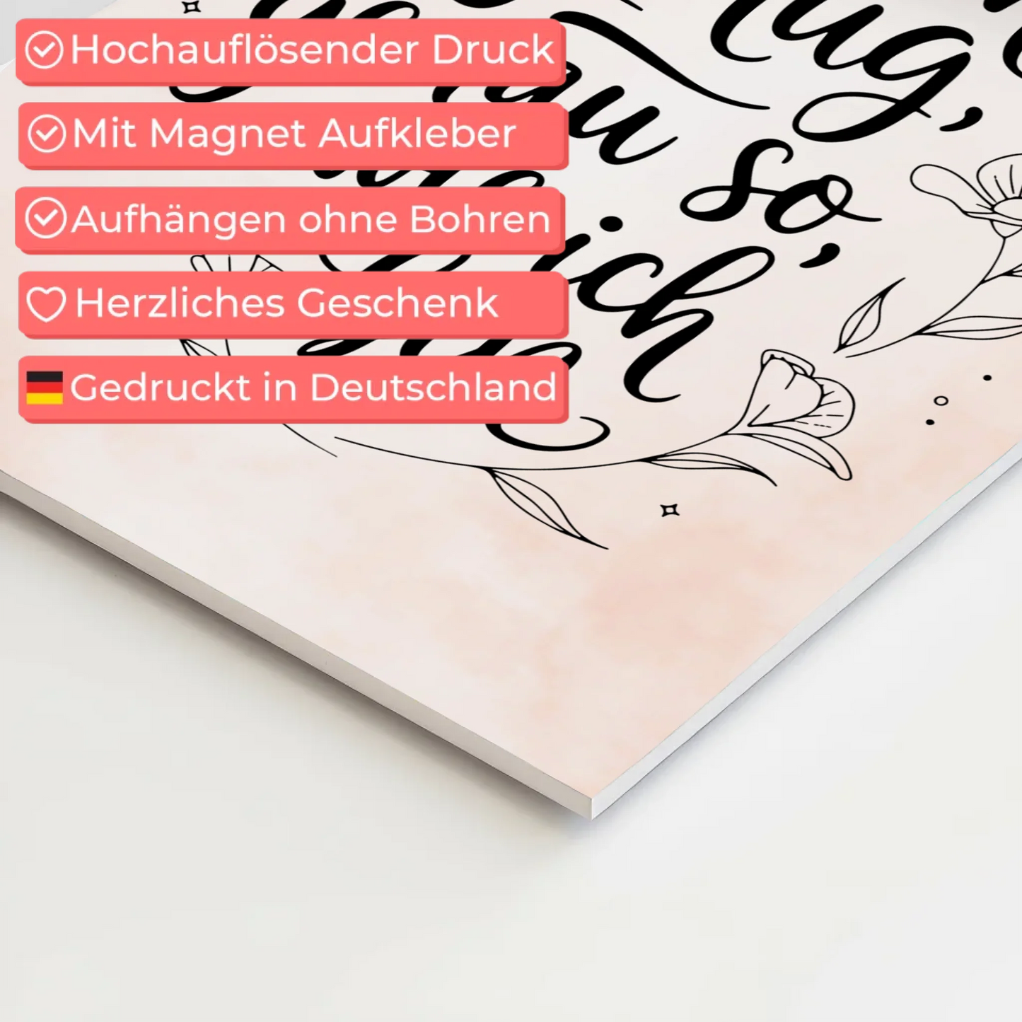 Affirmation Magnet Poster Ich bin genug positiv