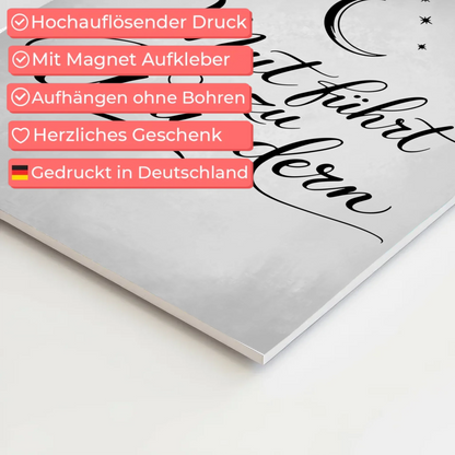 Affirmation Magnet Poster Mut führt zu Wundern positiv