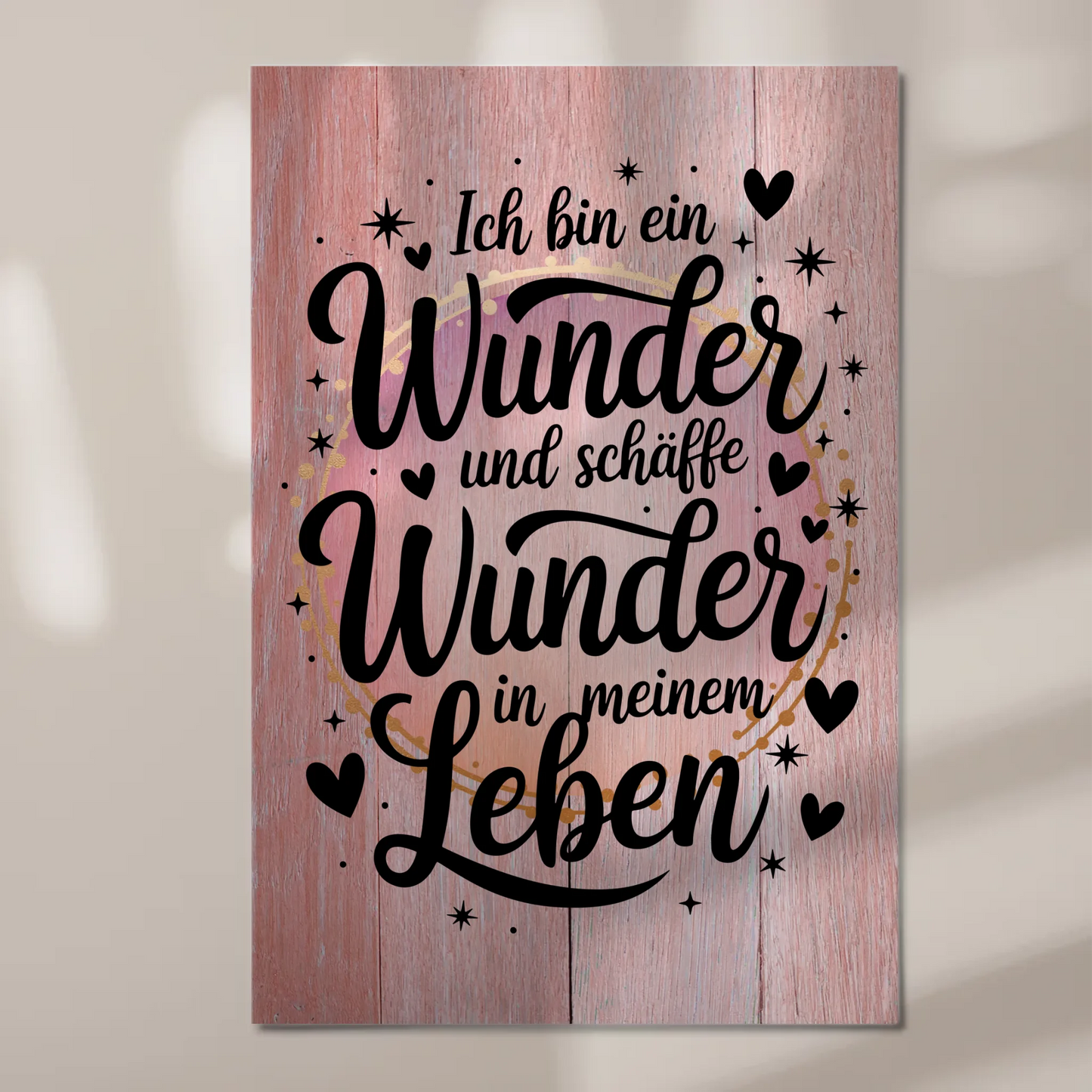 Affirmation Magnet Wandbild Ich bin ein Wunder Poster