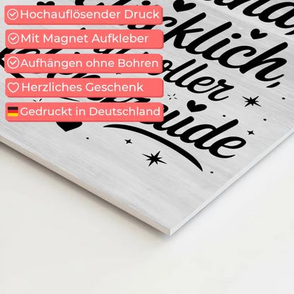 Affirmation Magnet Poster Spruch Ich bin gesund glücklich