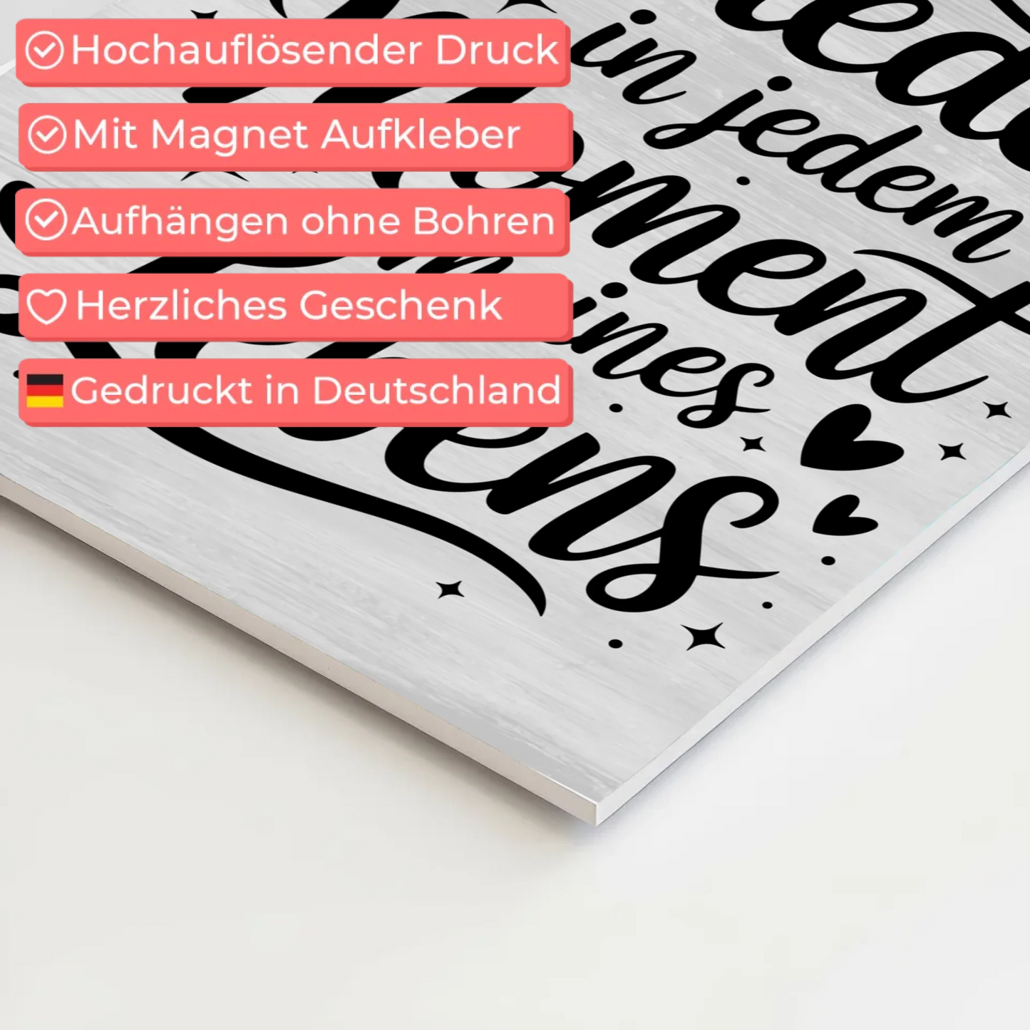 Affirmation Magnet Wandbild Positiv Spruch Frieden Leben